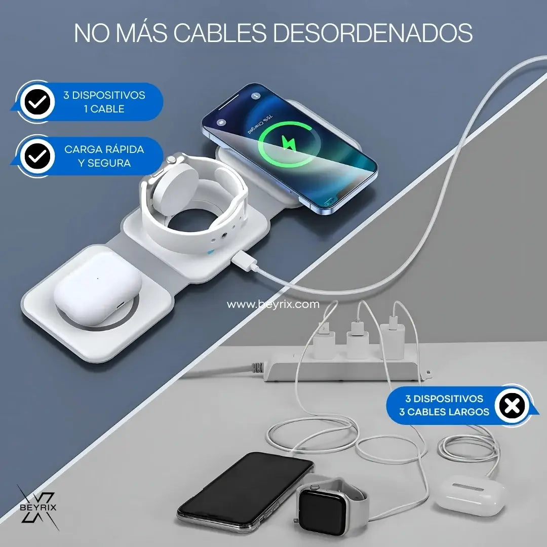 PowerPlus® | Cargador Inalámbrico Magnético 3 en 1